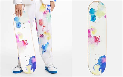 lv skateboard 2021|Louis Vuitton Watercolor Pattern Skateboard Release.